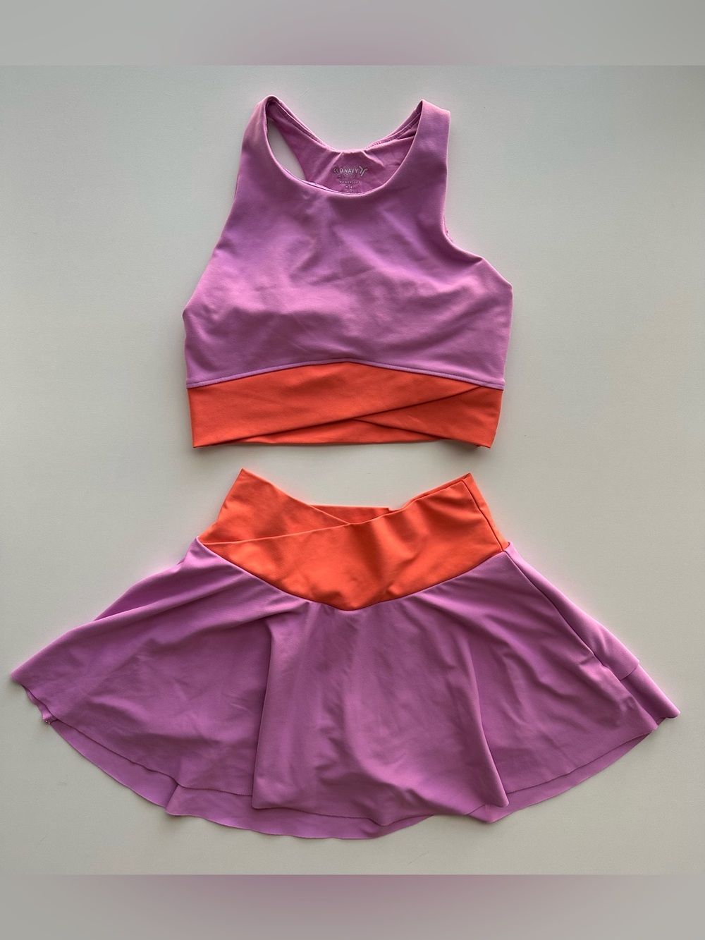 Girls Old Navy purple and Orange Active Skort Set